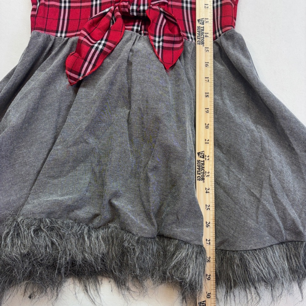Spirit Wolf Plaid Hooded Dress Costume Faux Fur Trim Faux Fur Trim‎ Size Large - Picture 7 of 9